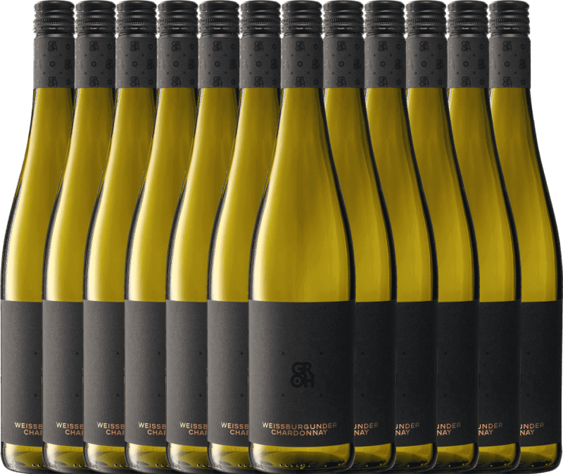 12er Vorteils-Weinpaket - Grohsartig Weißburgunder Chardonnay - Groh