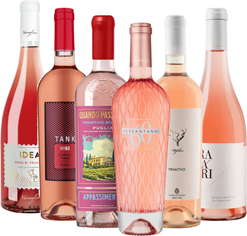 Rosé întâlnește Primitivo: Bestseller-ele noastre italiene – pachet de degustare 6x