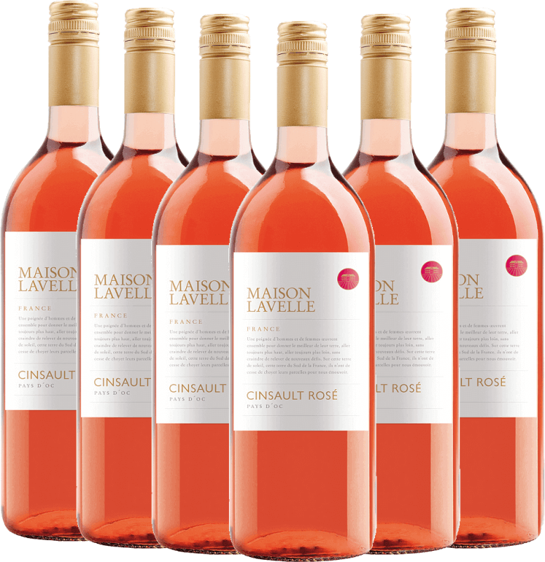 6er Vorteils-Weinpaket - Cinsault Rosé 1,0 l - Maison Lavelle