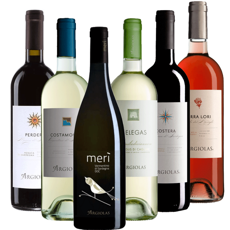Pachet de toamnă Argiolas cu 6 sticle – varietatea vinurilor din Sardinia însorită