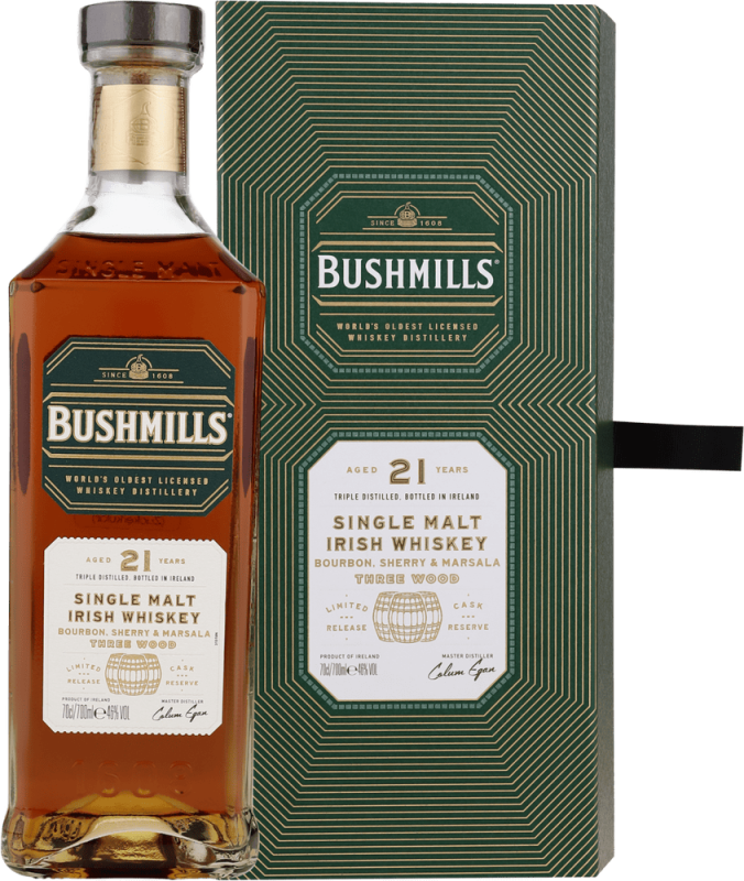 21 Years Old Single Malt Irish Whiskey in GP - Bushmills