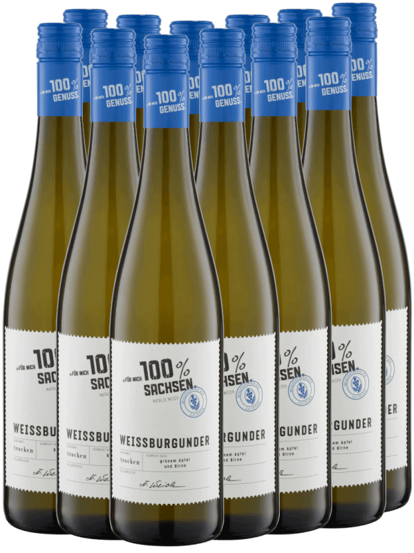 12x Vorteils-Weinpaket Für mich 100% Sachsen Weißburgunder trocken - WG Meissen