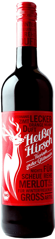 Previzualizare: 12er Mixpaket - Bio-Glühwein rot & weiß - Heißer Hirsch
