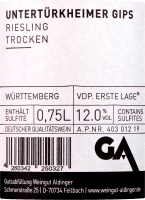 Previzualizare: Untertürkheimer Gips Riesling trocken - Aldinger