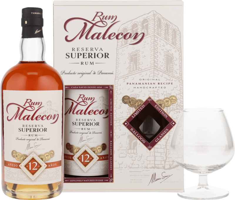 12 Años Rum in GP inkl. 2 Gläser - Malecon Rum