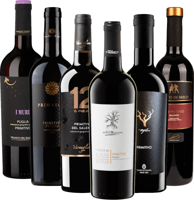Comorile Primitivo din Apulia - Pachet de degustare 6x