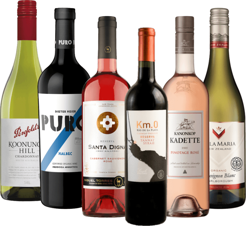 pachet de degustare de 6 - Vinuri din emisfera sudică