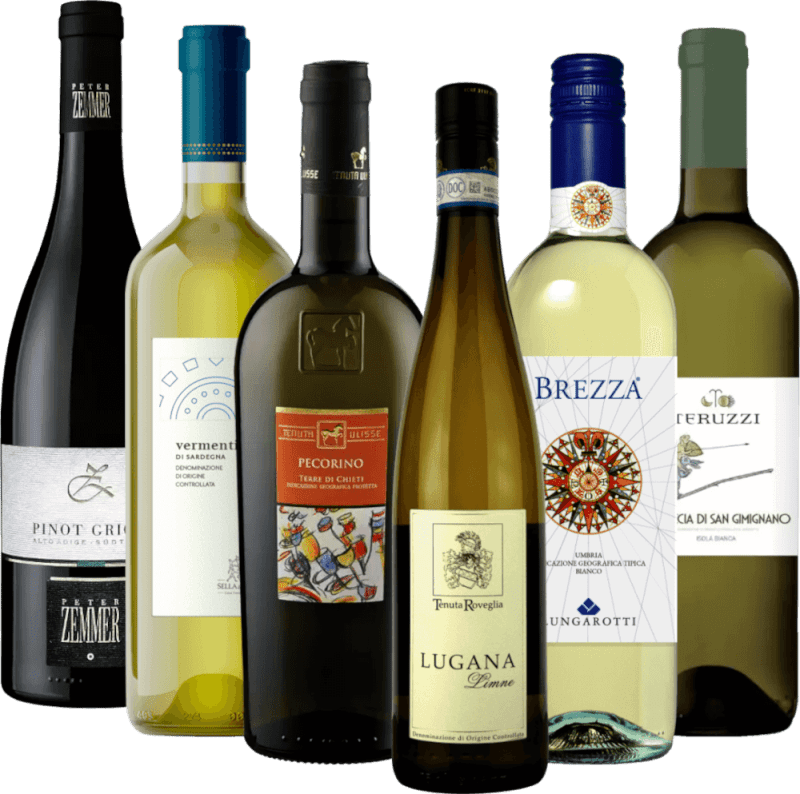 Vin alb bestseller din Italia - pachet de 6x degustare