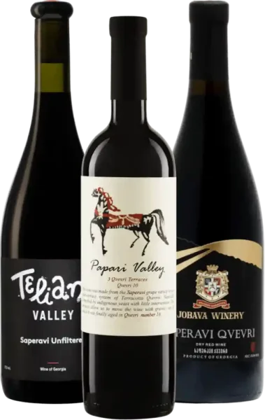 Emblema Georgiei: Saperavi - pachet de degustare 3x