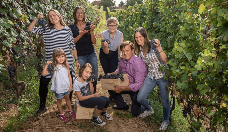 Familia Marrone în podgorie Familia Marrone în podgorie